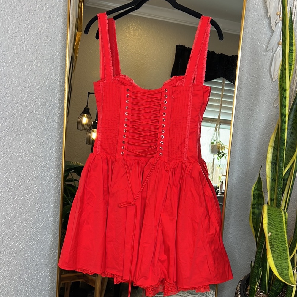 HOUSE OF CB 'Pietra' Cherry Corset Mini Dress  NWOT - Picture 10 of 10